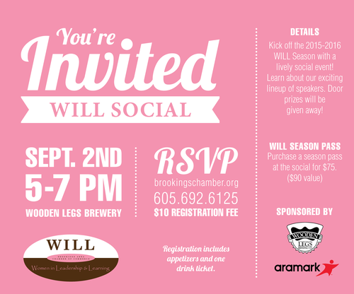 2015-2016 WILL Social - Sep 2, 2015 - Brookings, SD Chamber of Commerce